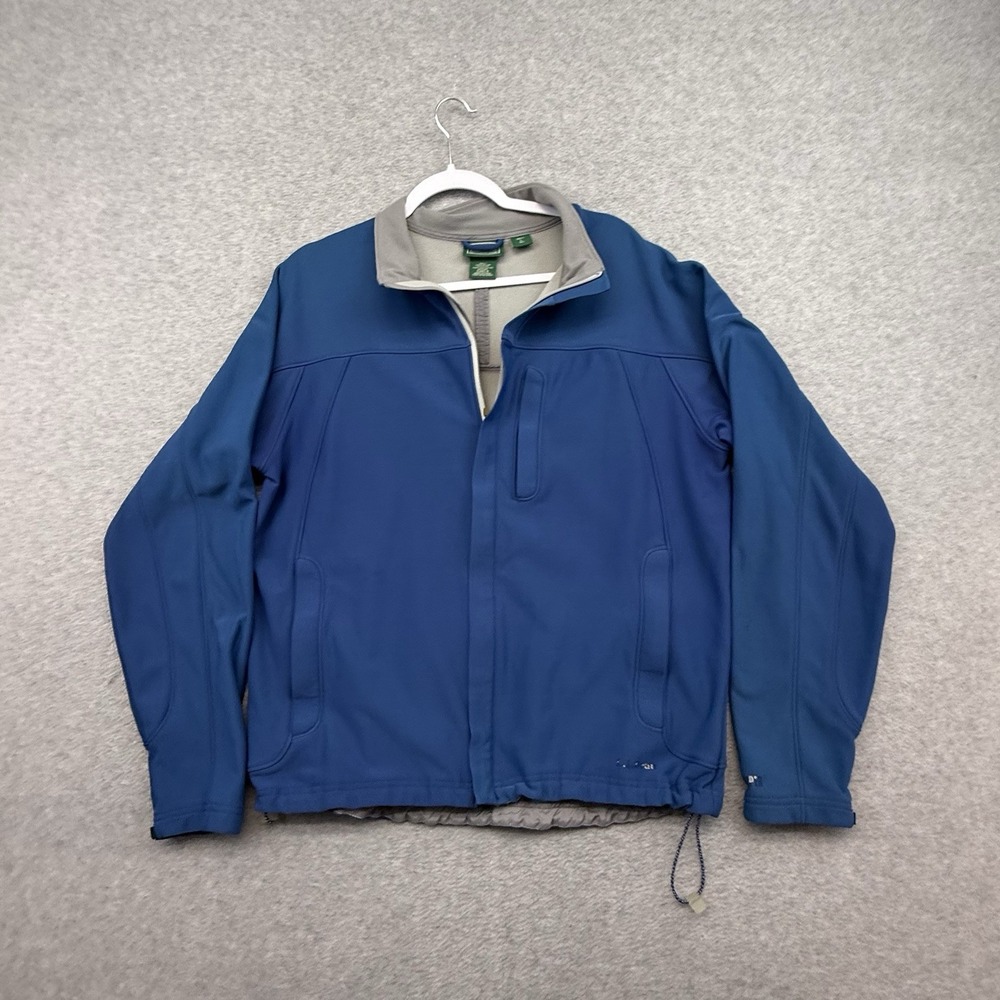 LL Bean Jacket Mens L Windstopper Soft Shell Lined Royal Blue Winter Active **